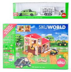 SIKU World - farma s autem pro přepravu dobytka