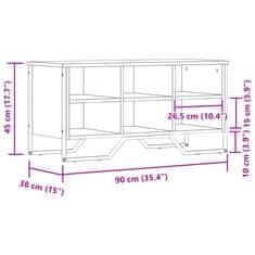 Petromila vidaXL Botník dub sonoma 90x38x45,5 cm kompozitné drevo