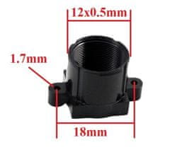 SPYpro M12x0.5 ABS úchyt pre objektív (18mm šírka)