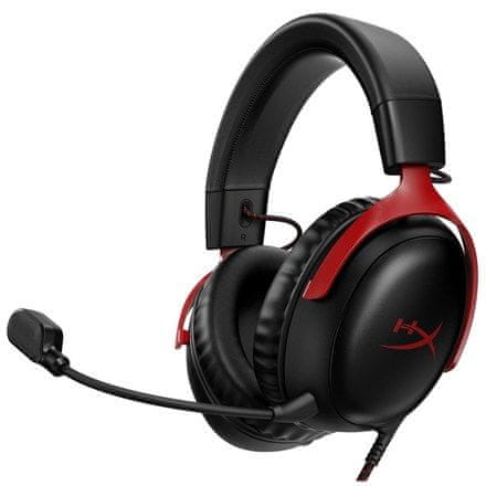 HyperX Sluchátka s mikrofonem Cloud III - černý/ červený