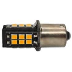 motoLEDy LED PY21W žiarovka BAU15S 12V CANBUS oranžová