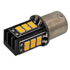 motoLEDy LED PY21W žiarovka BAU15S 12V CANBUS oranžová