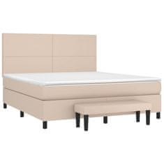 Petromila vidaXL Boxspring posteľ s matracom kapučínová 180x200 cm umelá koža