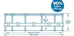 Bestway Steel Pro Max Rattan 366 x 100 cm 56709