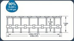 Bestway Bazén Bestway. Power Steel., Vista Series, 56725, kartušová filtrácia, rebrík, plachta, dávkovač, 488x122 cm