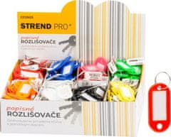 Strend Pro Rozlišovač Strend Pro, popisný prívesok na kľúče, mix farieb, Sellbox 200 ks