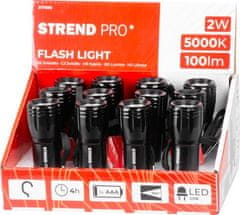 Strend Pro Svietidlo Strend Pro Flashlight FL004, COB 100 lm, AluBody, 3xAAA, .