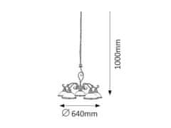 Rabalux 2755 Elisett, interierové svietidlo, Luster