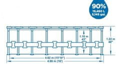 Bestway Bazén Bestway. Steel Pro MAX, 5612Z, kartušová filtrácia, rebrík, plachta, 488x122 cm