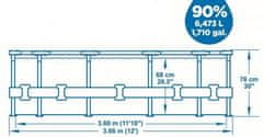 Bestway Bazén Bestway. Steel Pro MAX, 56416, kartušová filtrácia, 366x76 cm