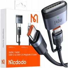 Mcdodo Mcdodo Kábel Nabíjacieho Adaptéra Macbook Air Pro Usb-C Magsafe 3 140W 2M