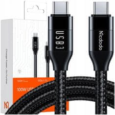 Mcdodo Mcdodo Usb-C Rýchlonabíjací Kábel Pre Macbook Usb Typ C 10Gbps 100W 4K 1M