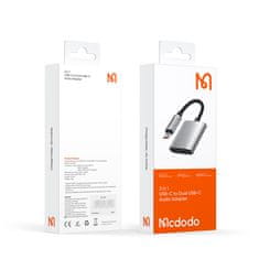 Mcdodo Mcdodo Adaptér 2X Usb-C Adaptér Usb Typ C Kábel Na Samsung Apple S Dac