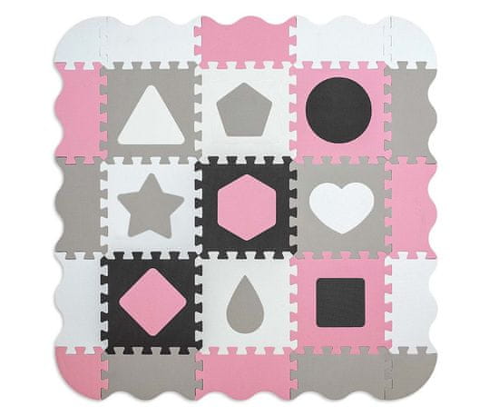 shumee Penová podložka Jolly 3x3 Shapes - Pink Grey