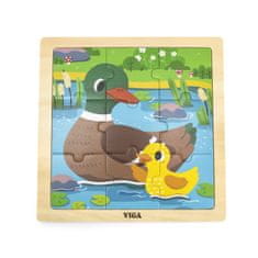 shumee Viga 44621 Puzzle na podložke, 9 dielikov - Kačka