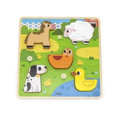 shumee Viga 44662 Drevené puzzle - Farma