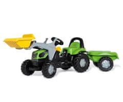 shumee Rolly Toys 023196 Rolly Kid Deutz Fahir 5115G TB traktor s lyžicou a prívesom