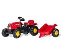 shumee Rolly Toys 012121 Rolly Kid traktor s prívesom Červený