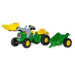 shumee Rolly Toys 023110 Rolly Kid John Deere Traktor s lyžicou a prívesom