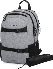 Oxybag Študentský batoh + etue OXY Sport Grey Melange