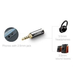 Ugreen Audio adaptér Jack 2,5 mm (samec) na Jack 3,5 mm (samica) - Čierna KP32962