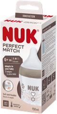 Nuk Perfect Match láhev s kontrolou teploty 150 ml hnědá