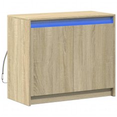 Petromila vidaXL Komoda s LED dub sonoma 72x34x61 cm kompozitné drevo