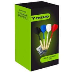 Trizand Kompletný set šípok , zlatý, plast/kov, 14,5/3,5/3,5 cm, 18 g