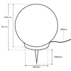 LUMILED Záhradná lampa E27 mliečna guľa LUMIKULA2 40cm IP65