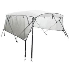 Vidaxl Strieška Bimini so 4 oblúkmi a stenami 243x(170-182)x137 cm