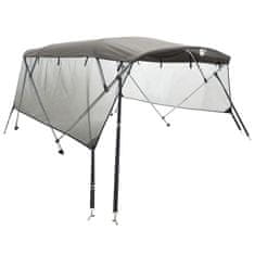 Vidaxl Strieška Bimini s 3 oblúkmi a sieť. stenami 183x(154-167)x137cm