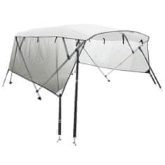 Vidaxl Strieška Bimini so 4 oblúkmi a stenami 243x(230-244)x137 cm