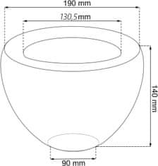 botle Ochranný kvetináč keramická lesklá biela miska 19cm kaktus sukulenty orchidea