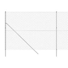 Vidaxl Drôtený plot strieborný 1,4x10 m