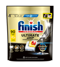 Finish Ultimate Plus All in 1 kapsule do umývačky riadu Lemon 90 ks