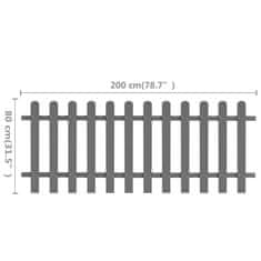 Vidaxl Latkový plot, WPC 200x80 cm