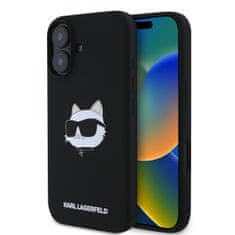 Karl Lagerfeld Zadný kryt Liquid Silicone Choupette Head MagSafe pre iPhone 16 Black