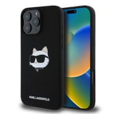 Karl Lagerfeld Zadný kryt Liquid Silicone Choupette Head MagSafe pre iPhone 16 Pro Black