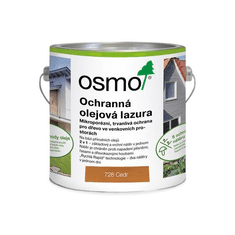 OSMO Ochranná olejová lazúra na drevo - 2,5l céder 728 (12100039)