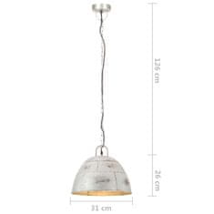 Vidaxl Industriálna vintage závesná lampa 25 W, strieborná 31 cm E27