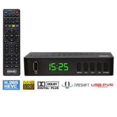 Evolveo Alpha T2, HD DVB-T2 H.265/HEVC multimediálny rekordér, HDMI, SCART, USB