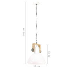 Vidaxl Industriálna závesná lampa 25 W biela 30 cm okrúhla E27