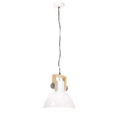 Vidaxl Industriálna závesná lampa 25 W biela 30 cm okrúhla E27