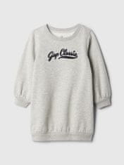 Gap Baby mikinové šaty s logom 2YRS