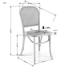 Halmar Dřevěná jídelní židle K502 přírodní (1p=2szt)