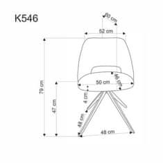 Halmar Moderní jídelní židle K546 šedá (2p=2szt) (2 Karton)