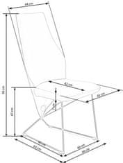 Halmar Moderní jídelní židle K485 šedá (1p=2szt)