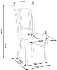 Halmar Dřevěná jídelní židle KONRAD dub sonoma / tap: Inari 23 (1p=2szt)