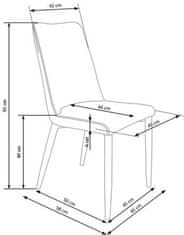 Halmar Moderní jídelní židle K368 šedá / černá (1p=2szt)