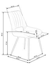 Halmar Moderní jídelní židle K404 tmavě zelená (1p=2szt)